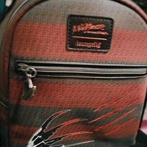 Loungefly Black and Red Freddy Krueger Backpack